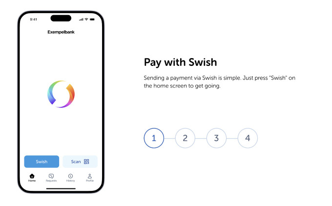 スウェーデンで個人間送金のスタンダードになっているのが、モバイル決済サービス「Swish」の画面