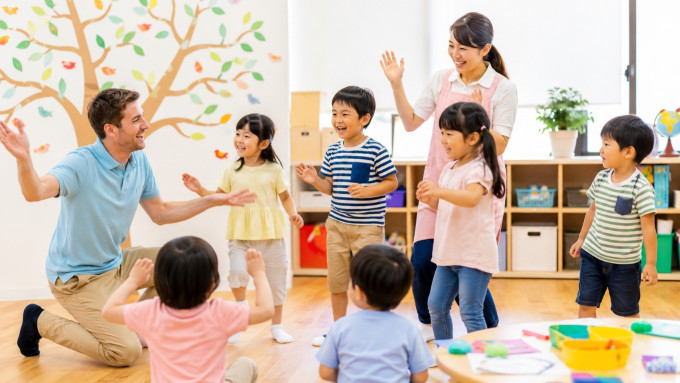 新鮮メガネの幼児期に歌やダンス、五感を使ったゲームで英語=楽しい!の種をまく国内サマースクール・デイキャンプのイメージ