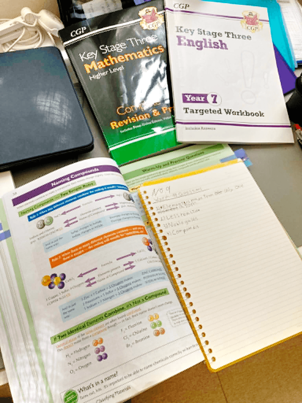 英国セカンダリースクールYear 7(中等教育1年目)の生徒が実際に使用しているKS3・GCSE対策の参考書・問題集